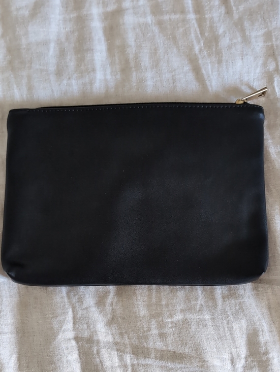 Sears Handbags - Sears Black Zip Wristlet with Gold Accent